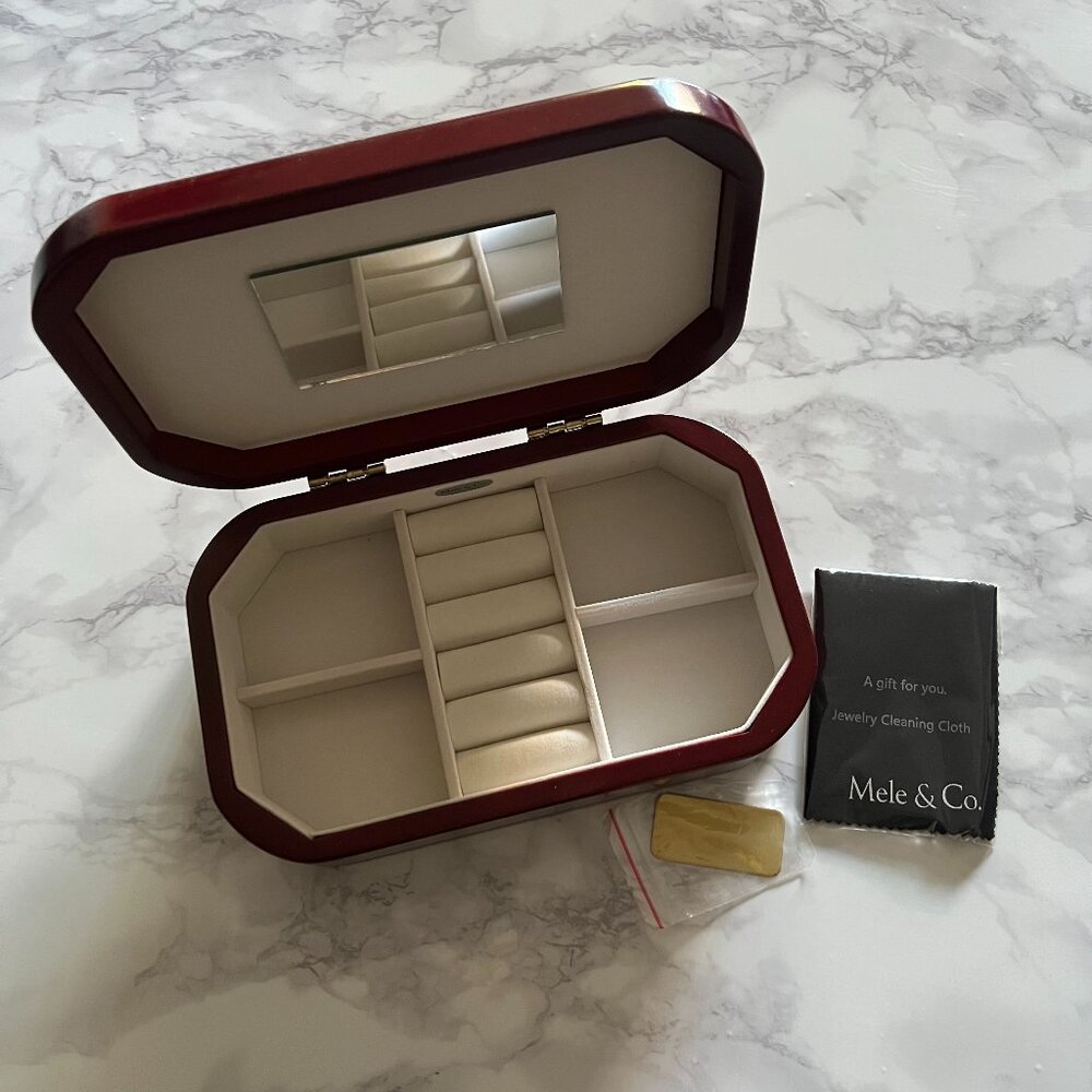 Mele & Co. Cherry Wood Jewelry Box